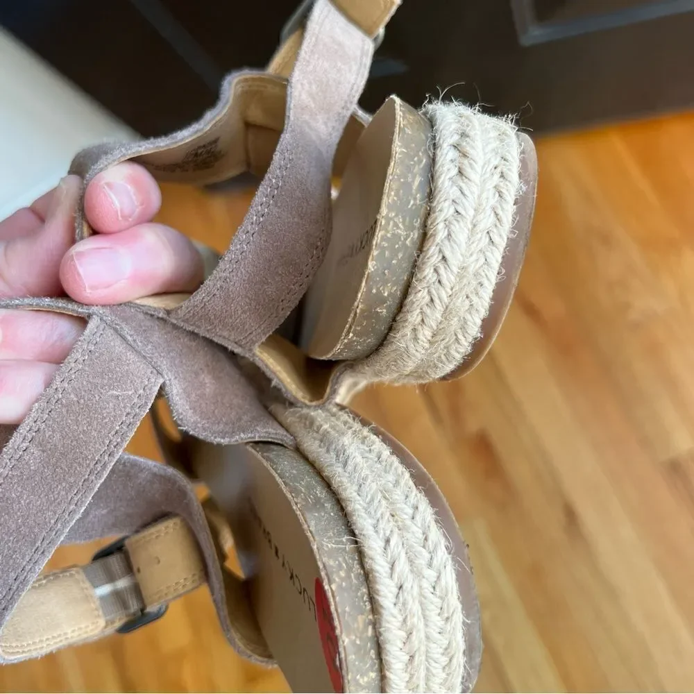 Women's Tan Espadrille Sandal Lucky Brand Size 10
